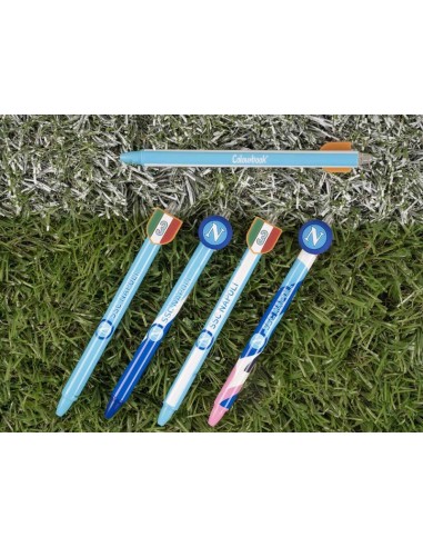 PENNA A SCATTO CAMPIONI D'ITALIA INCHIOSTRO BLU CANCELLINA SSC NAPOLI