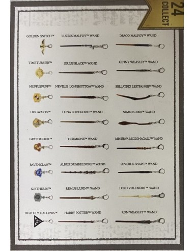 HARRY POTTER PORTACHIAVI BACCHETTA MAGICA 3 VERSIONI WAND + SLYTHERIN