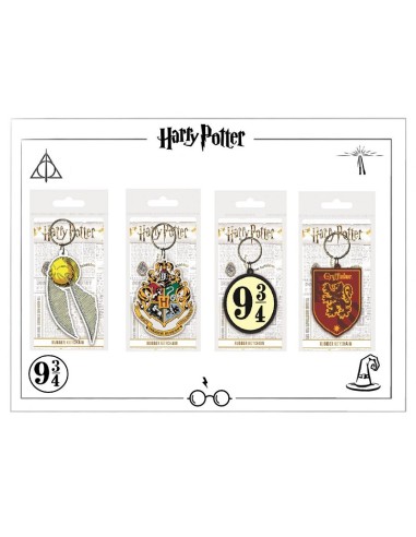 HARRY POTTER PORTACHIAVI IN GOMMA STEMMA HOGWARTS RK38453C