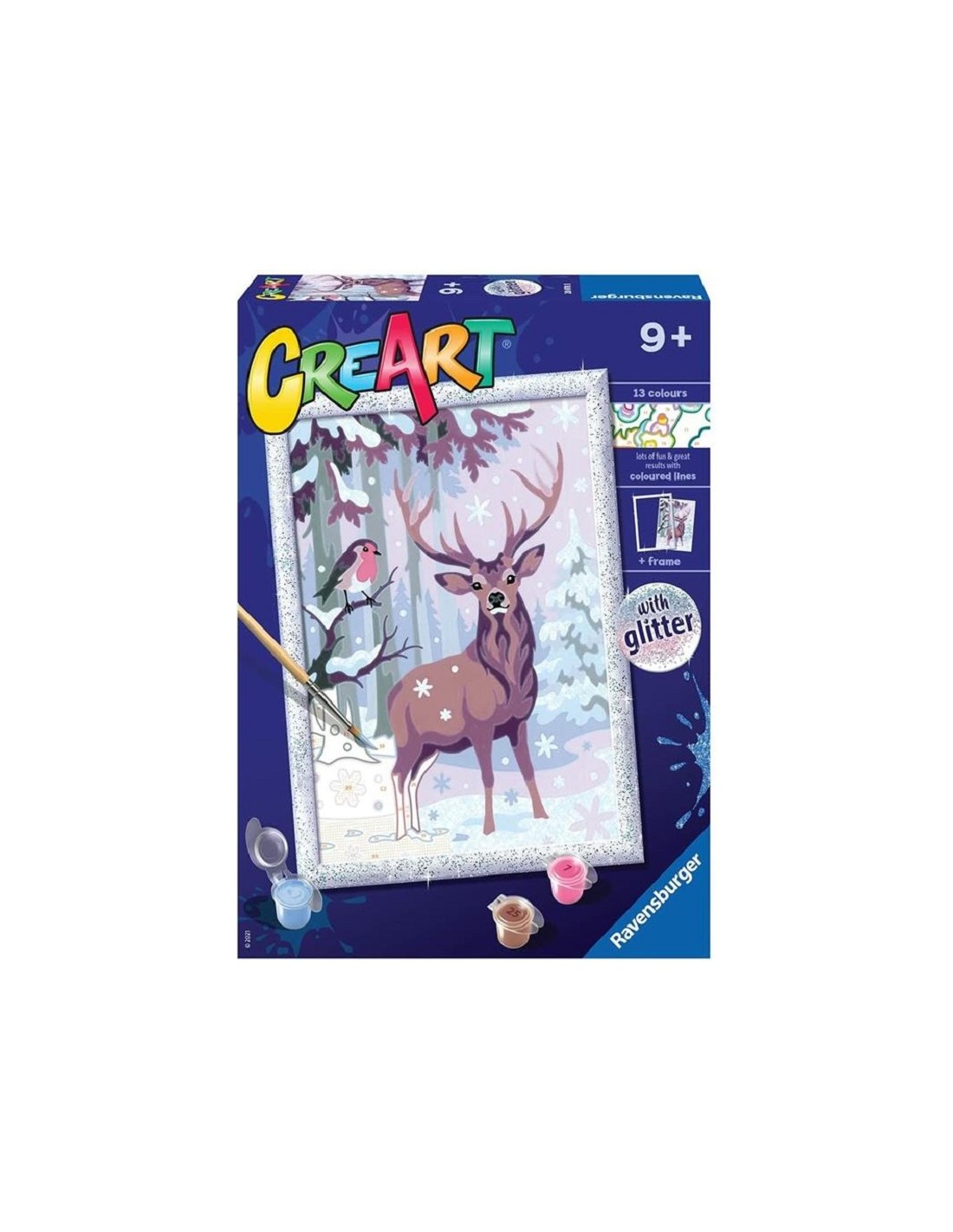 Ravensburger - CreArt Serie D: Gli Amici del Bosco, Kit Dipingere