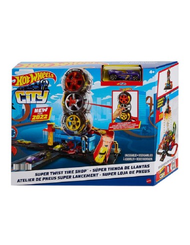 HOT WHEELSCITY SUPER TWIST TIRE SHOP PLAYSET