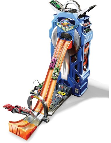 Hot Wheels Mega Garage con Pista a 2 Corsie