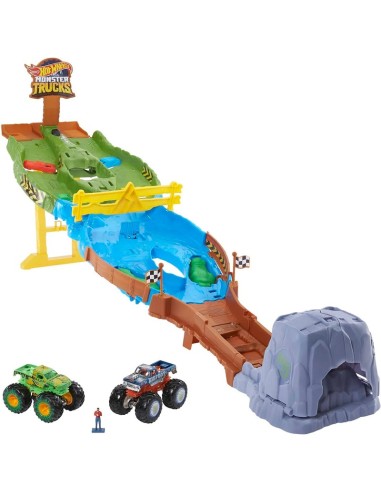 Hot Wheels Torneo dei Titani Playset con Monster Truck Bigfoot e Gunks