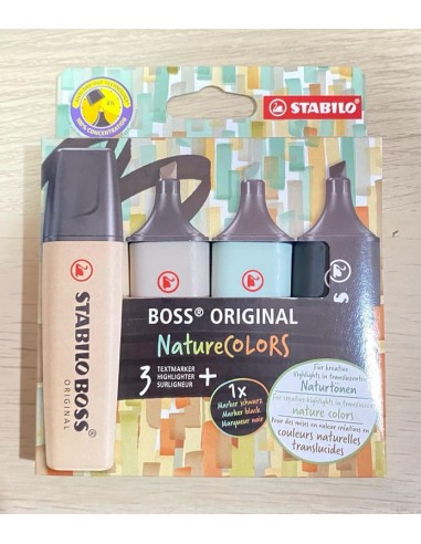 EVIDENZIATORI STABILO BOSS ORIGINAL NATURECOLORS CONF. DA 4