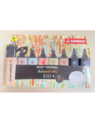 EVIDENZIATORI STABILO BOSS ORIGINAL NATURECOLORS CONF. DA 8