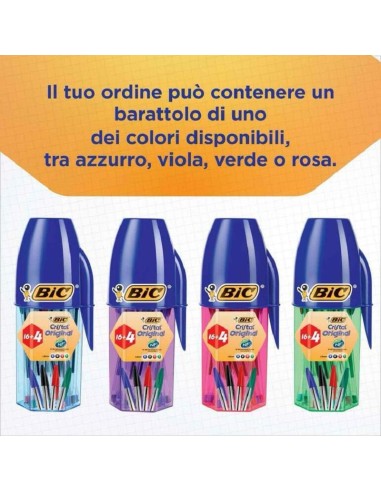 ASTUCCIO BIC CRISTAL ORIGINAL CONFEZIONE DA 16+4