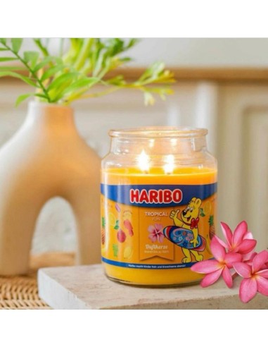 CANDELA HARIBO PICCOLA IN VETRO 85gr. - TROPICAL FUN