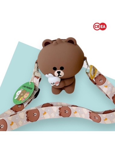 TRACOLLINA IN SILICONE ME&YOU LINE FRIENDS - ORSETTO