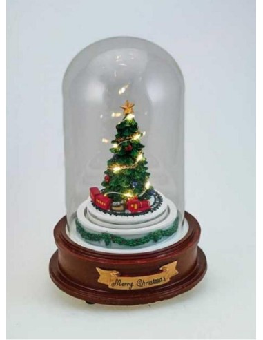CUOLA DI VETRO CON ALBERO DI NATALE