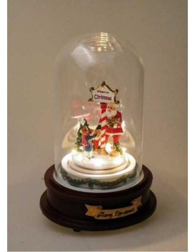 CUPOLA IN VETRO CON BABBO NATALE E I BAMBINI