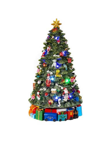 CARILLON ALBERO DI NATALE CON 8 MELODIE 34CM - IL MONDO DEI CARILLON