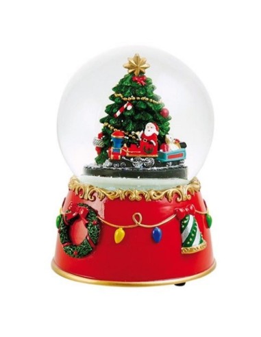 CARILLON PALLA DI NEVE CON ALBERO DI NATALE 
