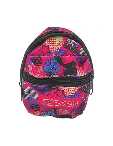 SEVEN MINI ZAINO PORTACHIAVI CON MOSCHETTONE E ACCESSORI 
