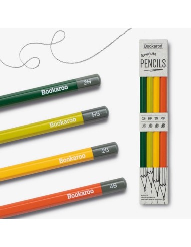SET 4 MATITE BOOKAROO GRAPHITE