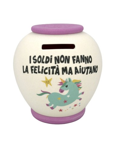 SALVADANAIO XL BAMBOO - I SOLDI NON FANNO LA FELICITA' MA AIUTANO