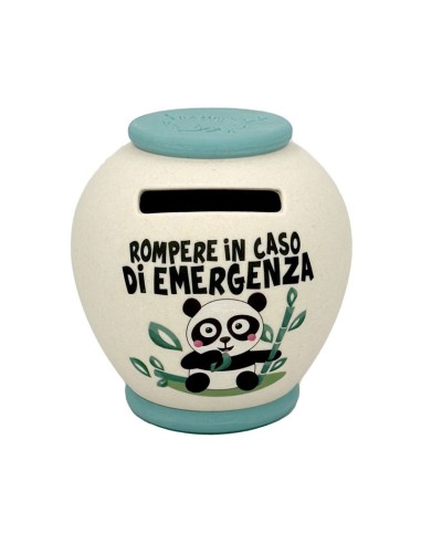 SALVADANAIO IN BAMBOO - ROMPERE IN CASO DI EMERGENZA