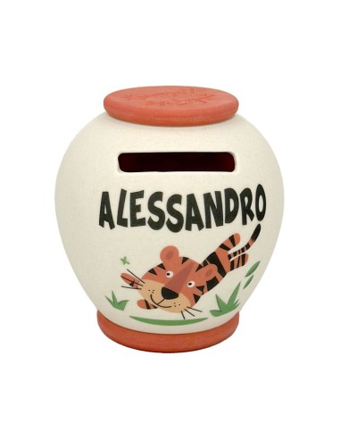 SALVADANAIO PERSONALIZZATO IN BAMBOO - ALESSANDRO