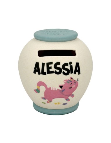SALVADANAIO PERSONALIZZATO IN BAMBOO - ALESSIA