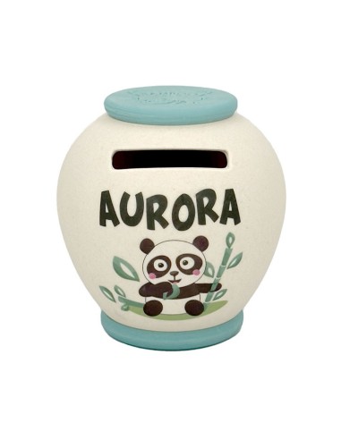 SALVADANAIO PERSONALIZZATO IN BAMBOO - AURORA