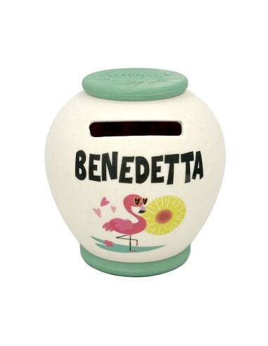 SALVADANAIO PERSONALIZZATO IN BAMBOO - BENEDETTA