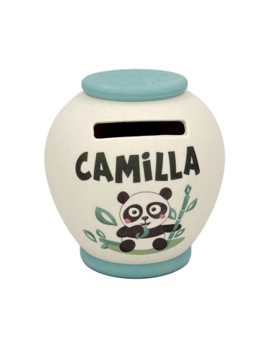 SALVADANAIO PERSONALIZZATO IN BAMBOO - CAMILLA