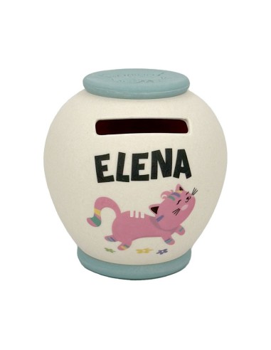SALVADANAIO PERSONALIZZATO IN BAMBOO - ELENA