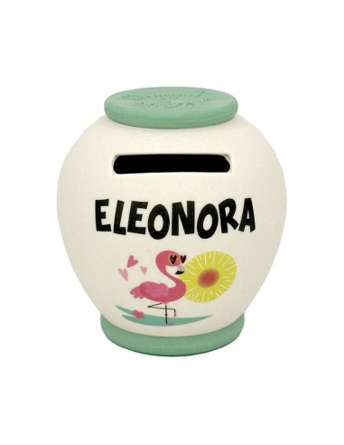 SALVADANAIO PERSONALIZZATO IN BAMBOO - ELEONORA