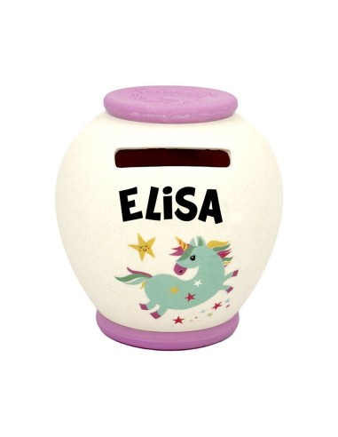 SALVADANAIO PERSONALIZZATO IN BAMBOO - ELISA