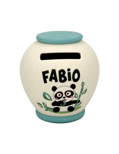 SALVADANAIO PERSONALIZZATO IN BAMBOO - FABIO