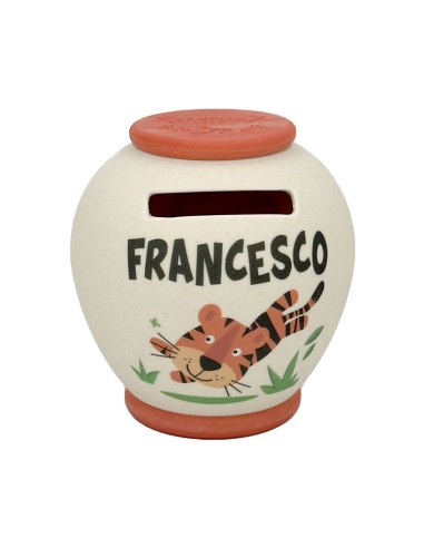 SALVADANAIO PERSONALIZZATO IN BAMBOO - FRANCESCO