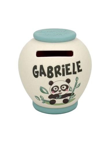 SALVADANAIO PERSONALIZZATO IN BAMBOO - GABRIELE