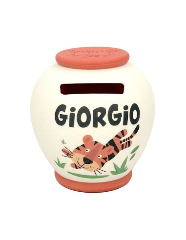 SALVADANAIO PERSONALIZZATO IN BAMBOO - GIORGIO
