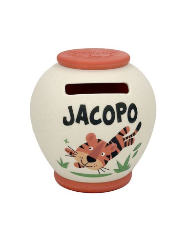 SALVADANAIO PERSONALIZZATO IN BAMBOO - JACOPO