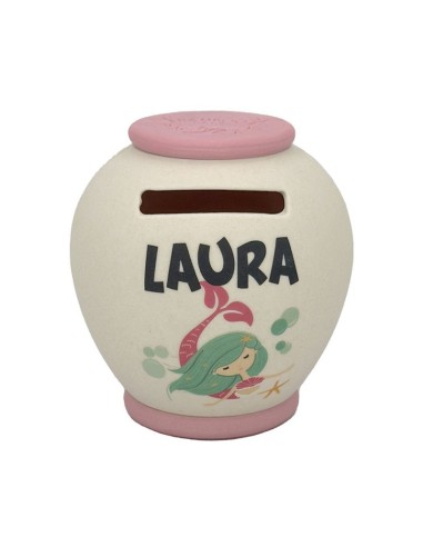 SALVADANAIO PERSONALIZZATO IN BAMBOO - LAURA