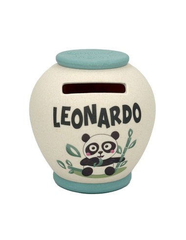 SALVADANAIO PERSONALIZZATO IN BAMBOO - LEONARDO
