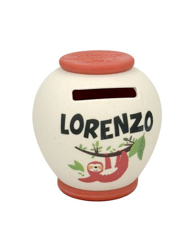 SALVADANAIO PERSONALIZZATO IN BAMBOO - LORENZO