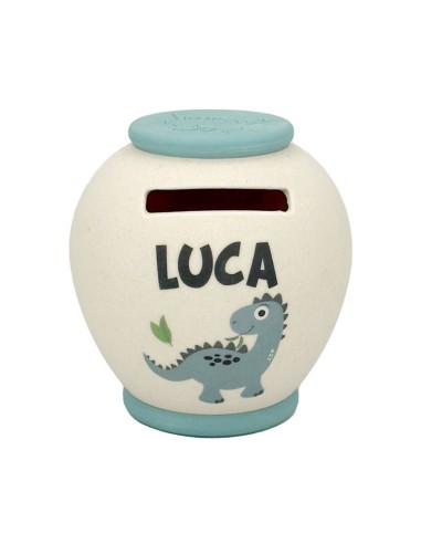 SALVADANAIO PERSONALIZZATO IN BAMBOO - LUCA