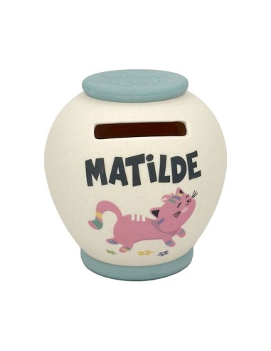 SALVADANAIO PERSONALIZZATO IN BAMBOO - MATILDE