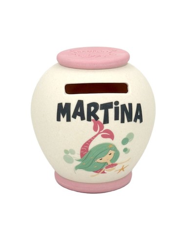 SALVADANAIO PERSONALIZZATO IN BAMBOO - MARTINA