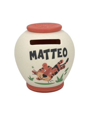 SALVADANAIO PERSONALIZZATO IN BAMBOO - MATTEO