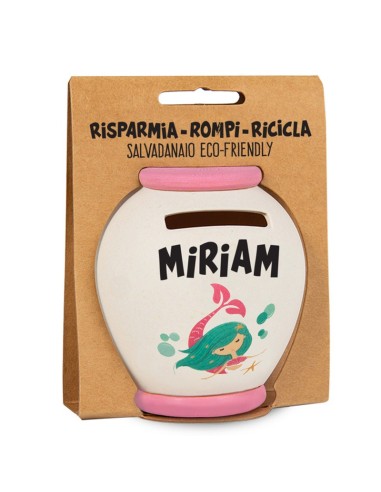 SALVADANAIO PERSONALIZZATO IN BAMBOO - MIRIAM