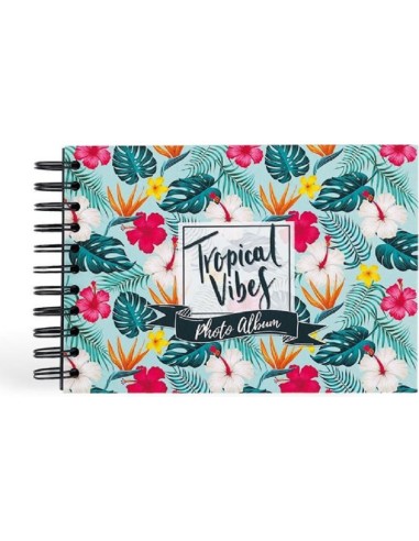 PHOTO ALBUM ITOTAL TROPICAL VIBES CON ADESIVI COLORATI 215x150mm 30 PG