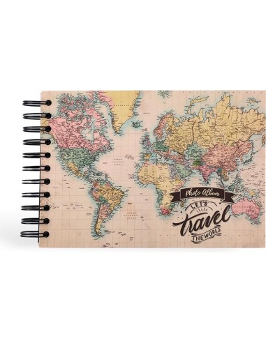 PHOTO ALBUM ITOTAL LET'S TRAVEL CON ADESIVI COLORATI 215x150mm 30 PG.