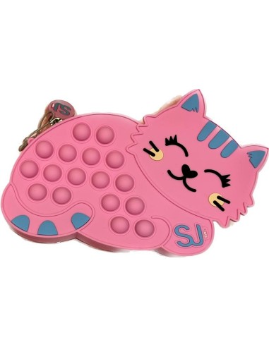 ASTUCCIO IN SILICONE GATTINO-UNICORNO ROSA POP-IT SJ 