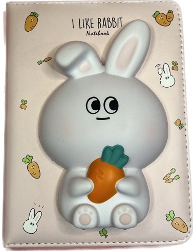 NOTEBOOK I LOVE RABBIT LIFESTYLE CON COPERTINA SQUISHY