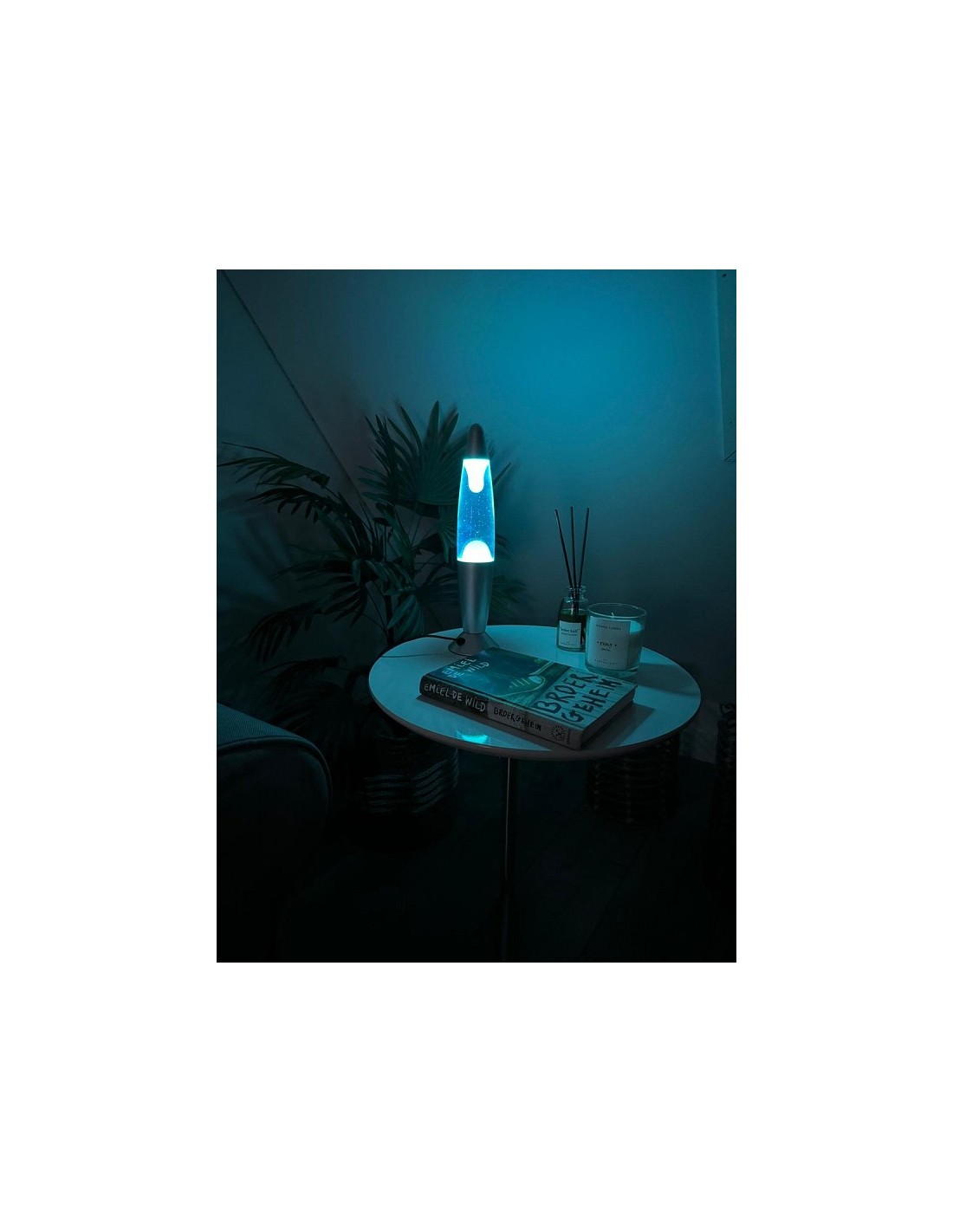 LAMPADA LED CAMBIA COLORE CON BASE ARGENTO - LAVA LAMP