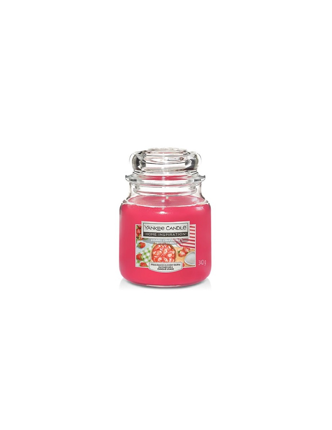 CANDELA GIARA MEDIA YANKEE CANDLE - SUGARED STRAWBERRIES