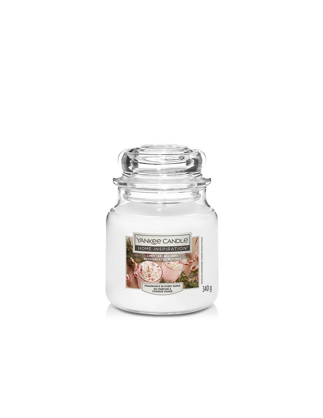 CANDELA GIARA PICCOLA YANKEE CANDLE - CANDY CANE MILKSHAKE