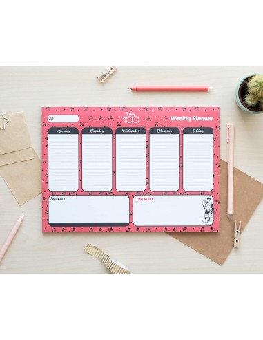 PLANNER SETTIMANALE A4 DISNEY MICKEY MOUSE 100° ANNIVERSARIO