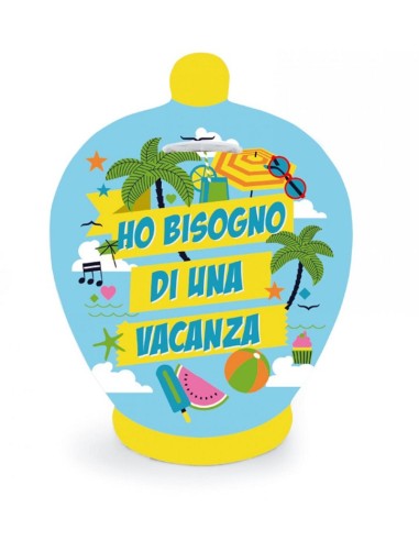 SALVADANAIO IN CERAMICA - HO BISOGNO DI UNA VACANZA